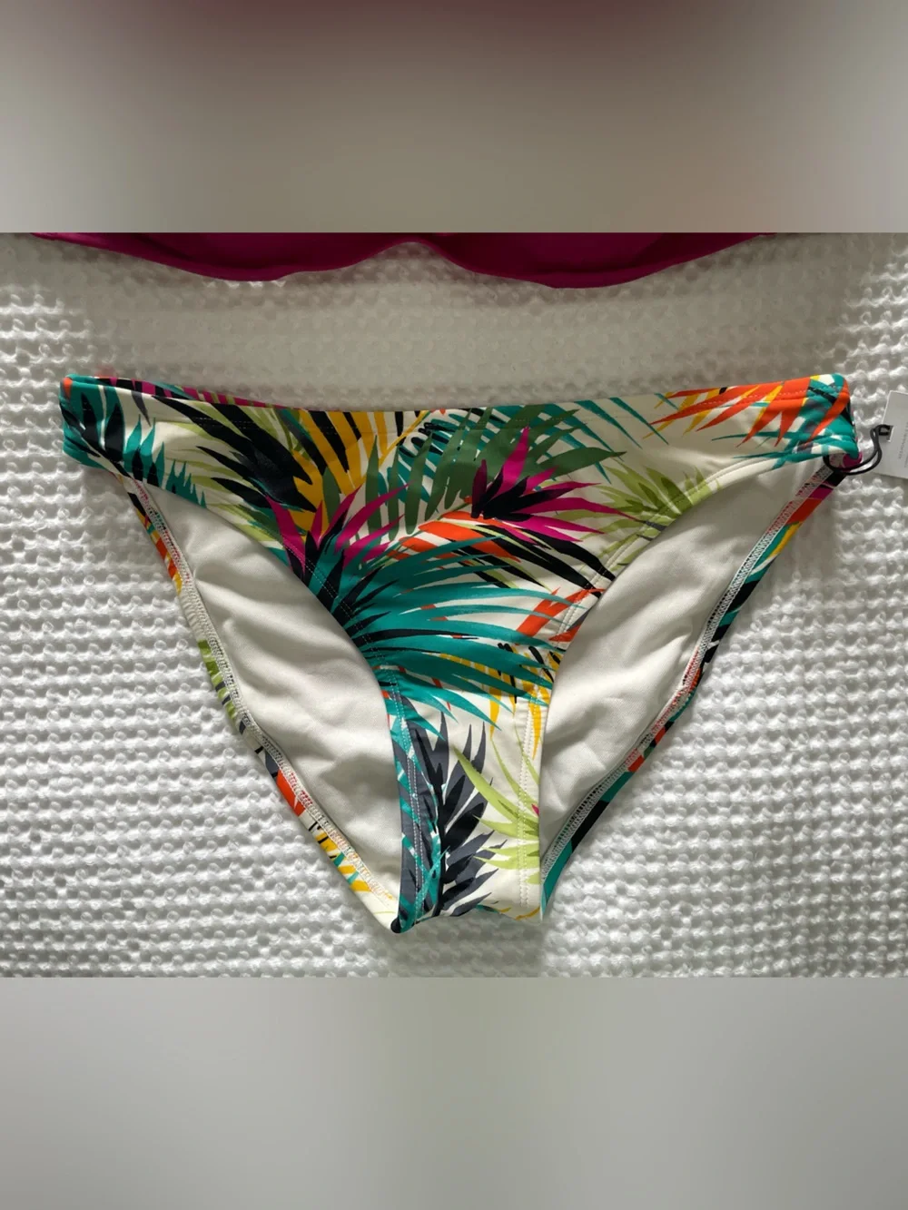*New* Women’s Fuchsia Bikini Top with Tropical Print Bottom